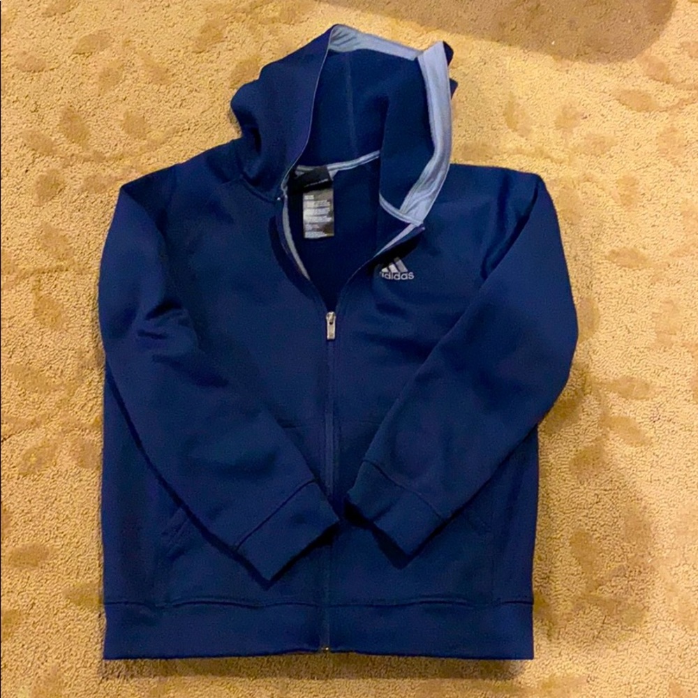 Adidas zip up hooded sweatshirt